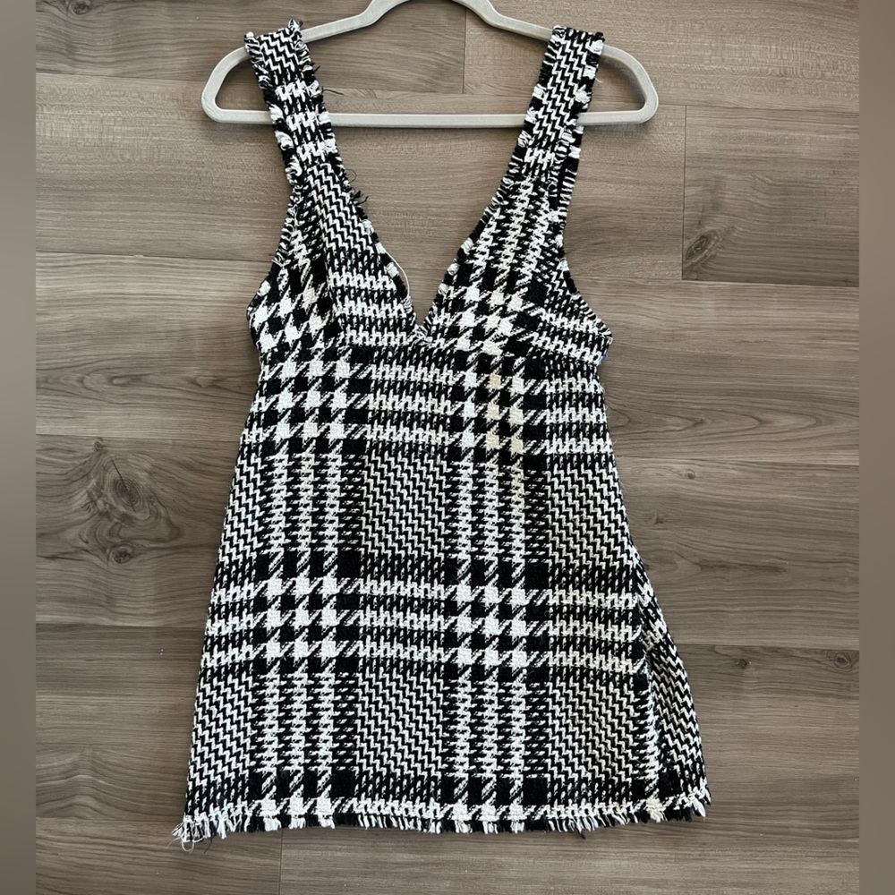 Zara Monochrome Textured Dress